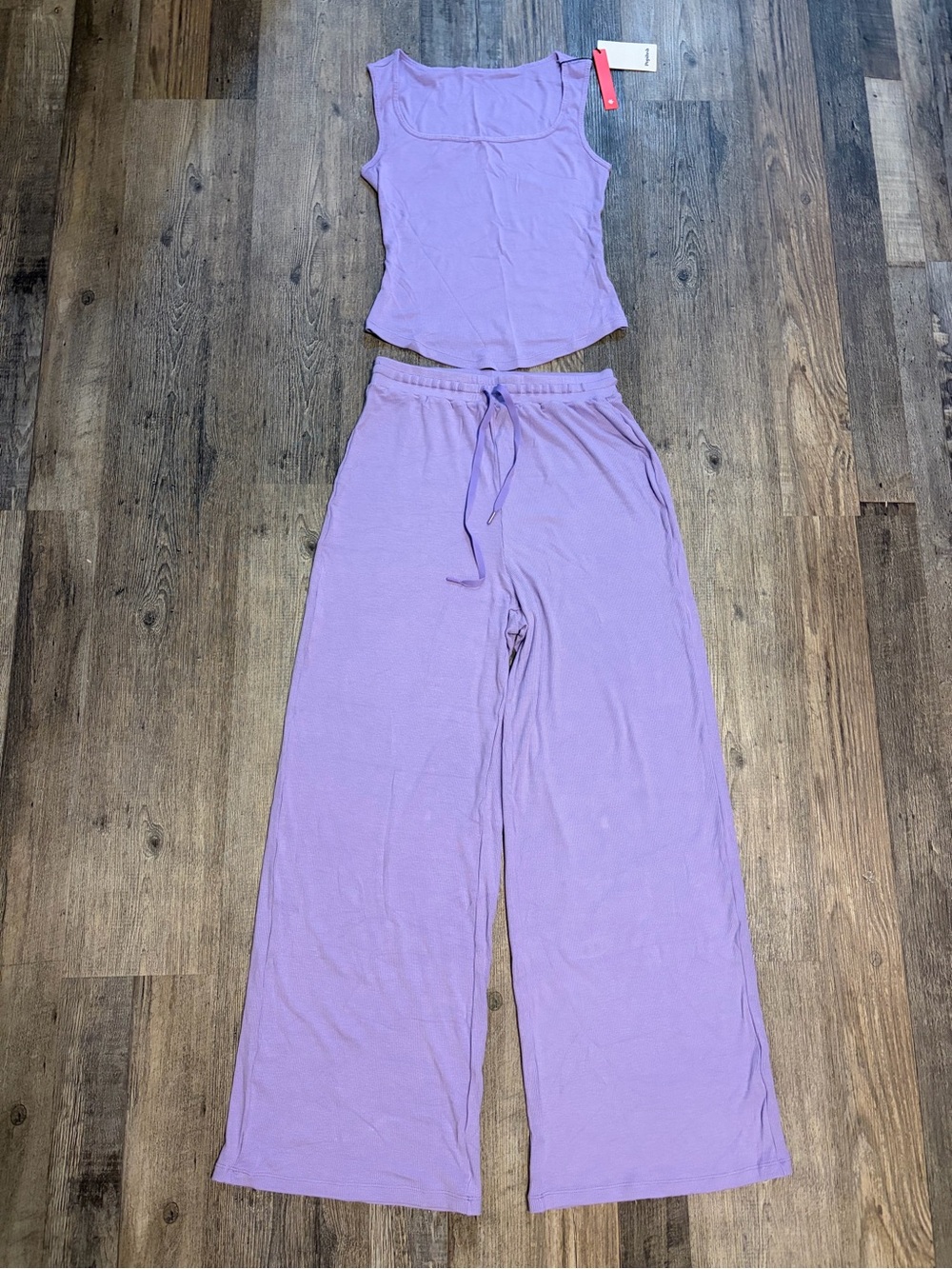 Lavender Sleeveless Tank & Wide-Leg Pajama Set